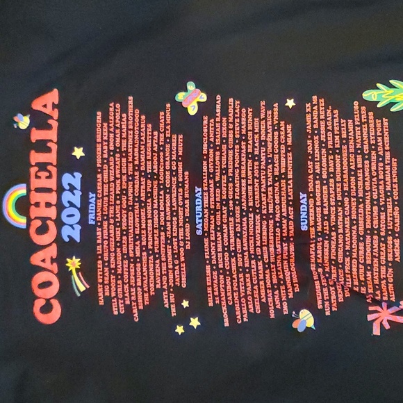Coachella 2022 Official Lineup Hoodie Sweatshirt - Small Unisex - Picture 14 of 16